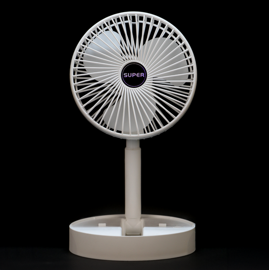 Adjustable Height Telescopic Rechargeable Standing Fan Rechargeable Pedestal Fan